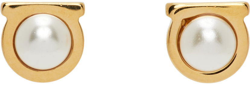 Korvakorut FERRAGAMO Gancini Pearl Earrings "Gold" Metallinen | 760121 - 696454