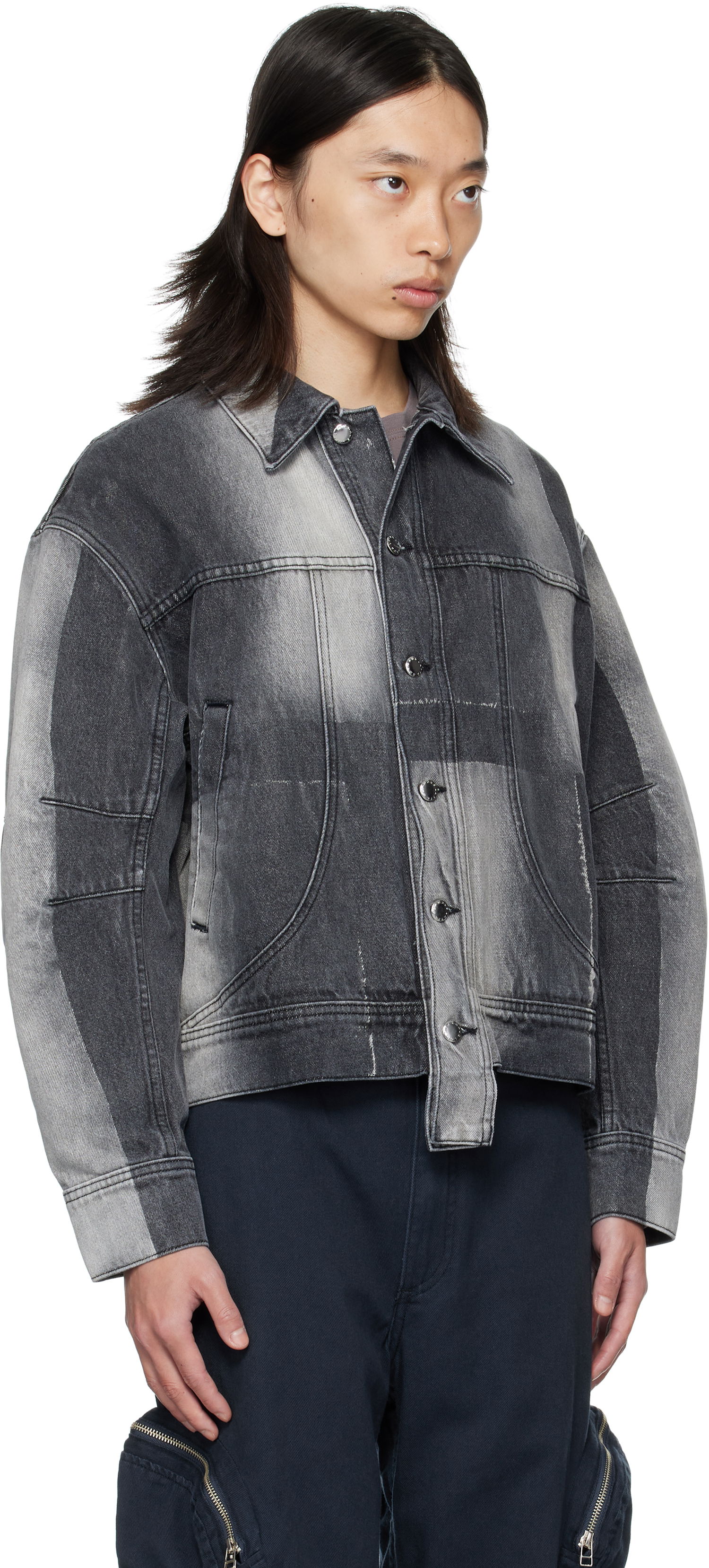 Takki Eckhaus Latta Eckhaus Latta 'El Jacket Redux' Denim Jacket Harmaa | 1224-EL-PF25-SF, 1
