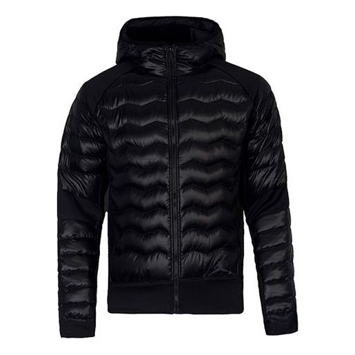 Puffer takki Jordan Air Jordan Stay Warm Hooded Down Jacket Musta | 807948-010