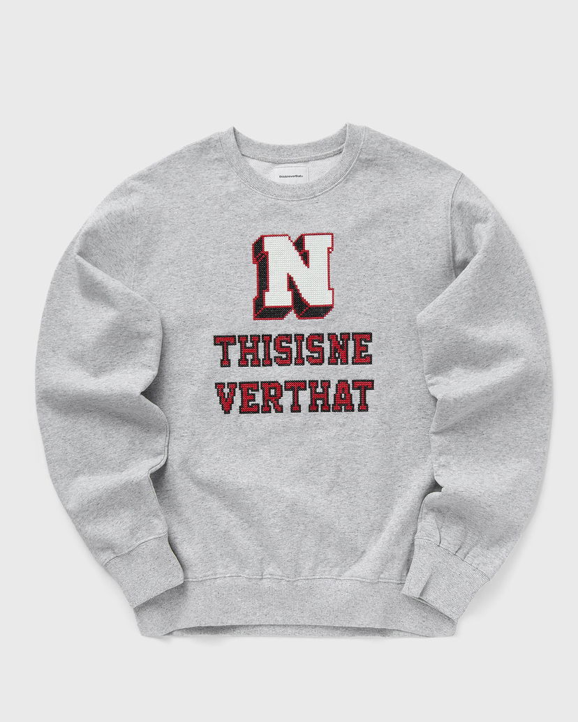 Huppari thisisneverthat Cross Stitch Graphic Sweatshirt Harmaa | TN251TSWCW04HGR
