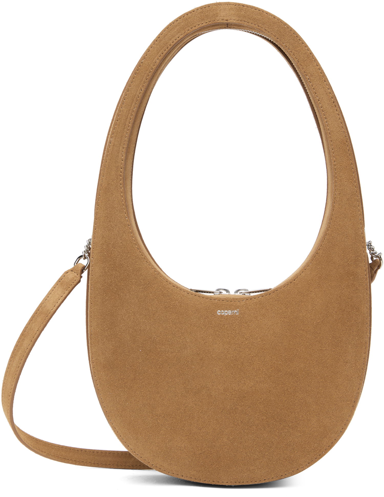 Käsilaukku Coperni Coperni Swipe Suede Crossbody Bag Ruskea | COPBA38F6049, 0