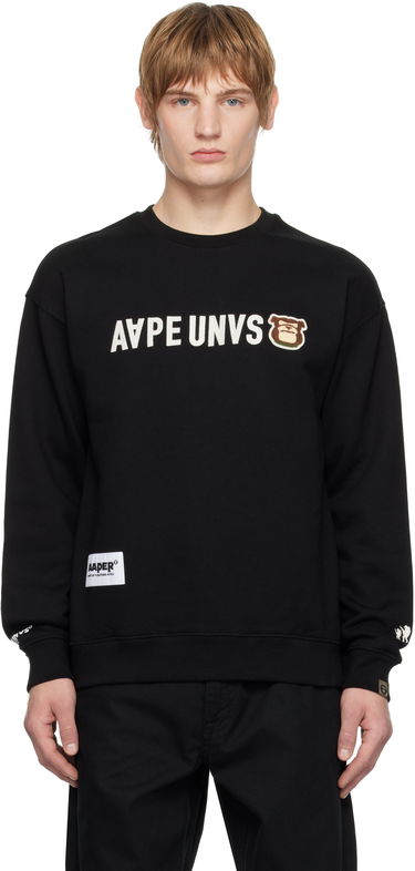 Huppari AAPE by A Bathing Ape AAPE by A Bathing Ape 'AAPER' Crewneck Sweatshirt Musta | AAPSWMB379XXNBKX, 0
