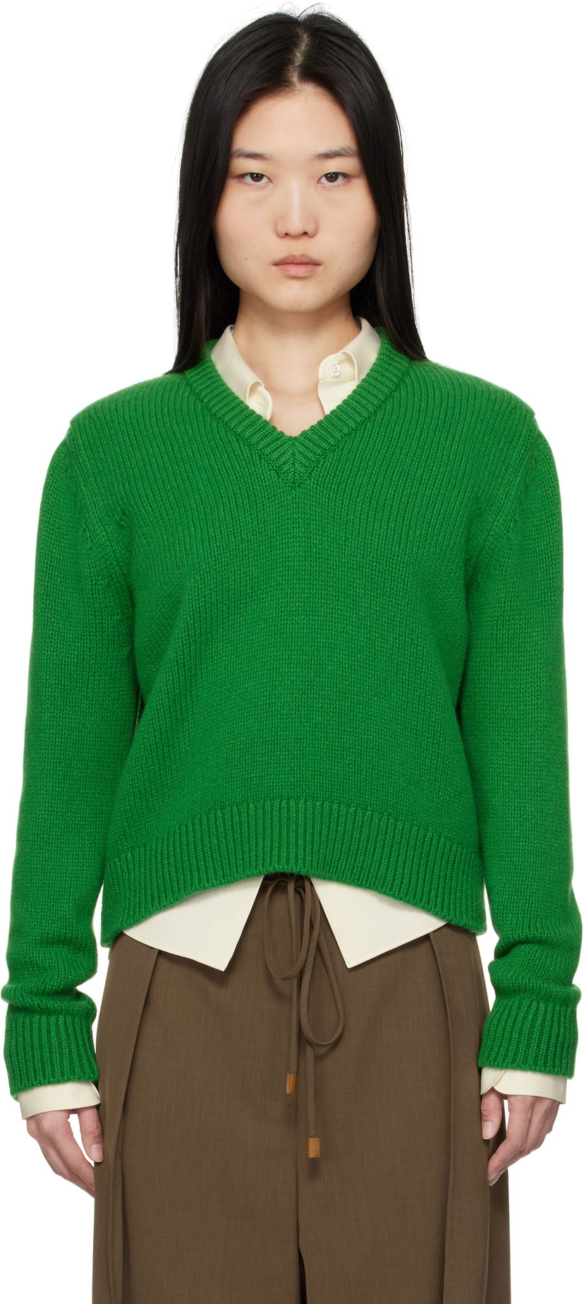 Villapaita &Daughter &Daughter Glenn V-Neck Sweater Vihreä | WL20224