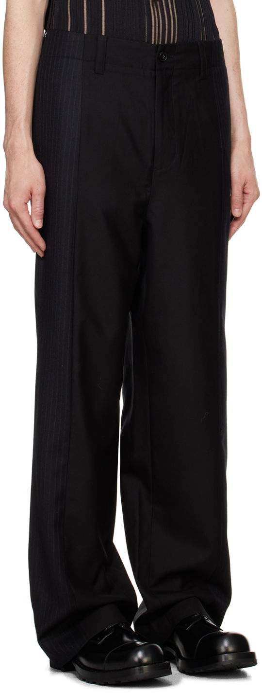 Housut Feng Chen Wang Feng Chen Wang Deconstructed Patchwork Trousers Musta | FUF18TR05, 1