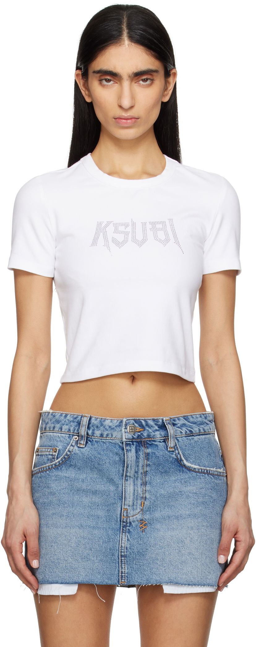 Crop top Ksubi Ksubi Kingdom Baby Cropped T-Shirt Valkoinen | WSP25TE006