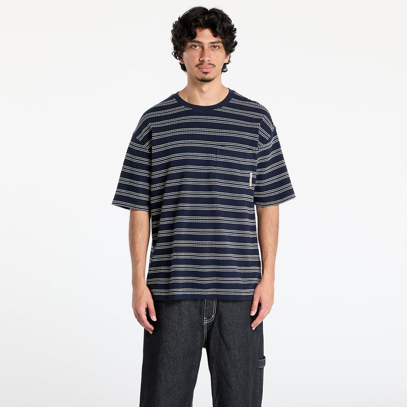 T-paita CALVIN KLEIN Calvin Klein Jeans Men's Short Sleeve Stripe Relaxed T-Shirt Tummansininen | LV04RC240G CHW