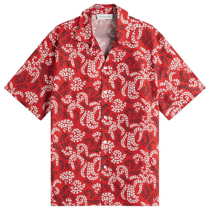 Paita LANVIN Lanvin Rateau Print Bowling Shirt Punainen | RM-SI0019-6058-P25-361