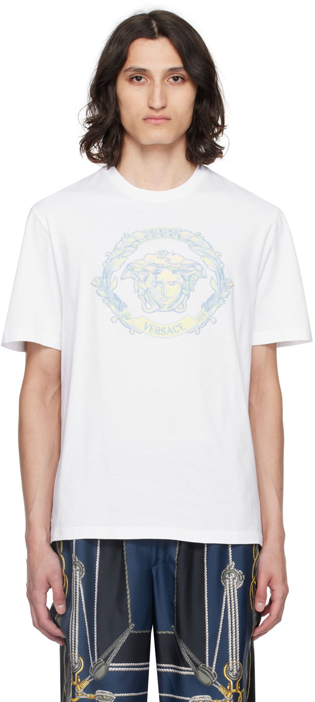 T-paita Versace White Medusa T-Shirt Valkoinen | 1013302_1A10687