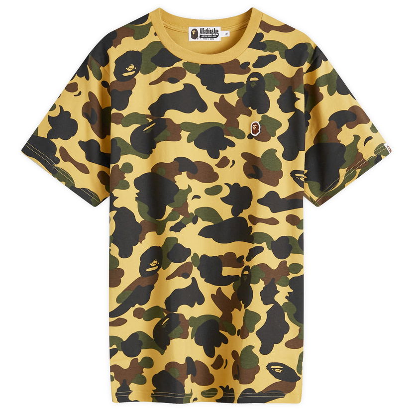 T-paita BAPE 1st Camo One Point Tee Keltainen | 001CSK801006M-YEL