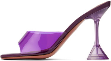Kengänhoito Amina Muaddi Amina Muaddi Lupita Glass Slipper Heeled Sandals Violetti | LUPITA GLASS SLIPPER CL PLEXI PV, 2