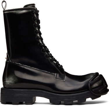 Tennarit ja kengät Diesel D-Hammer Bt D Lace-Up High-Top Boots with Shiny Finish and Rubber Toe Musta | Y03228-P8435-H1532, 0