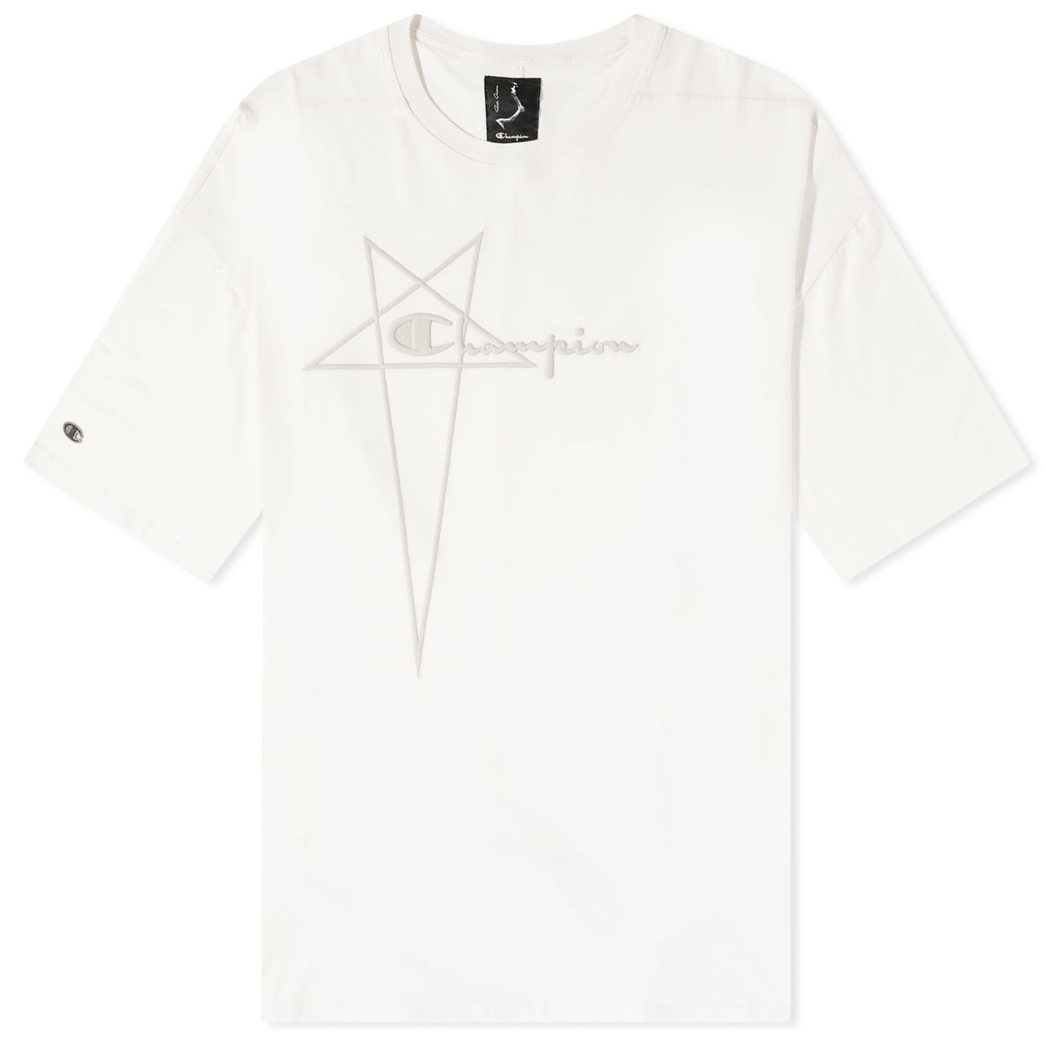 T-paita Rick Owens x Champion Tommy Tee Valkoinen | CM02C9229-CHJEG-11, 0