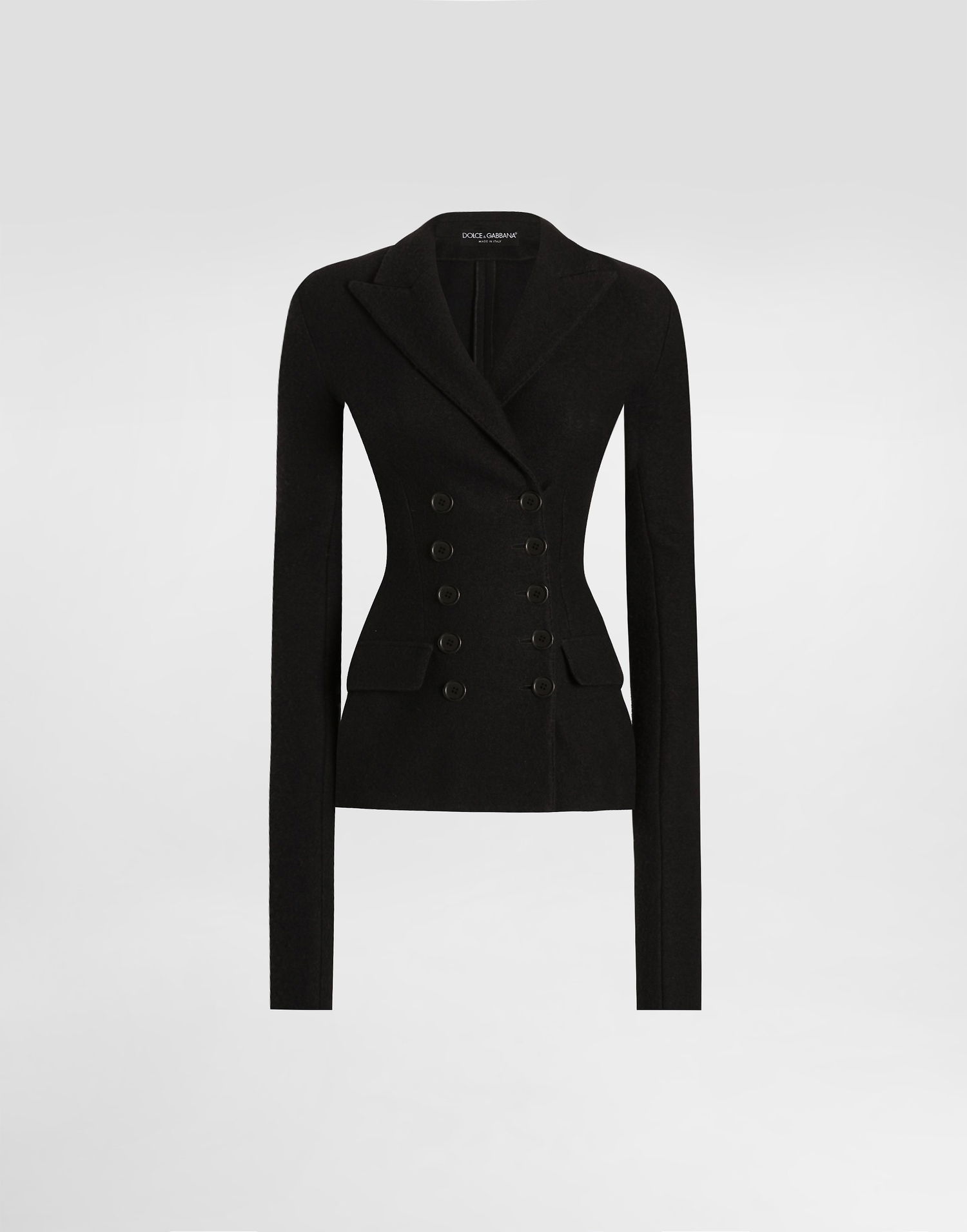 Takki Dolce & Gabbana Dolce & Gabbana Double-Breasted Wool Cloth Jacket Musta | F27HDTHU2BBN0000, 0