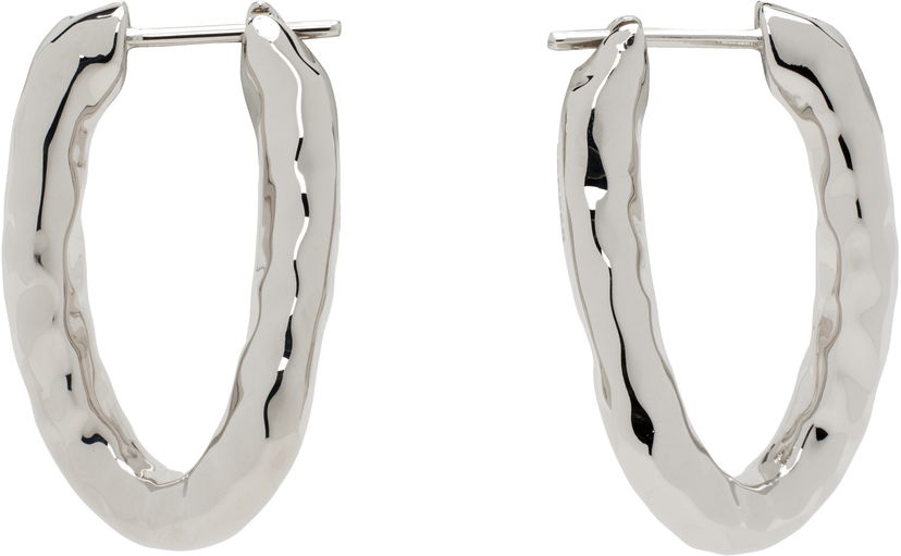 Korvakorut Jil Sander Jil Sander Molten Hoop Earrings Metallinen | J11VG0256_P6959