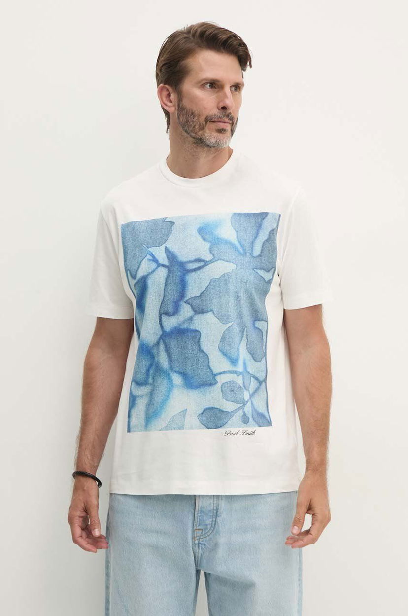 T-paita Paul Smith Paul Smith Floral Print T-Shirt Valkoinen | M1R.919T.NP4739