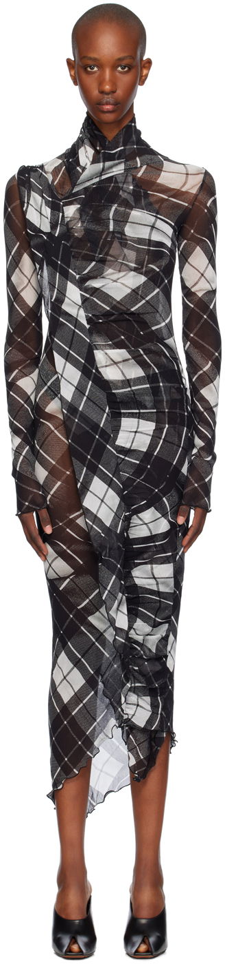 Mekko Jean Paul Gaultier Jean Paul Gaultier Distorted Tartan Midi Dress Monivärinen | 24/31-F-RO297-T573-000201