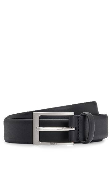 Vyöt BOSS BOSS Nappa Leather Belt with Buckle Musta | 50481068