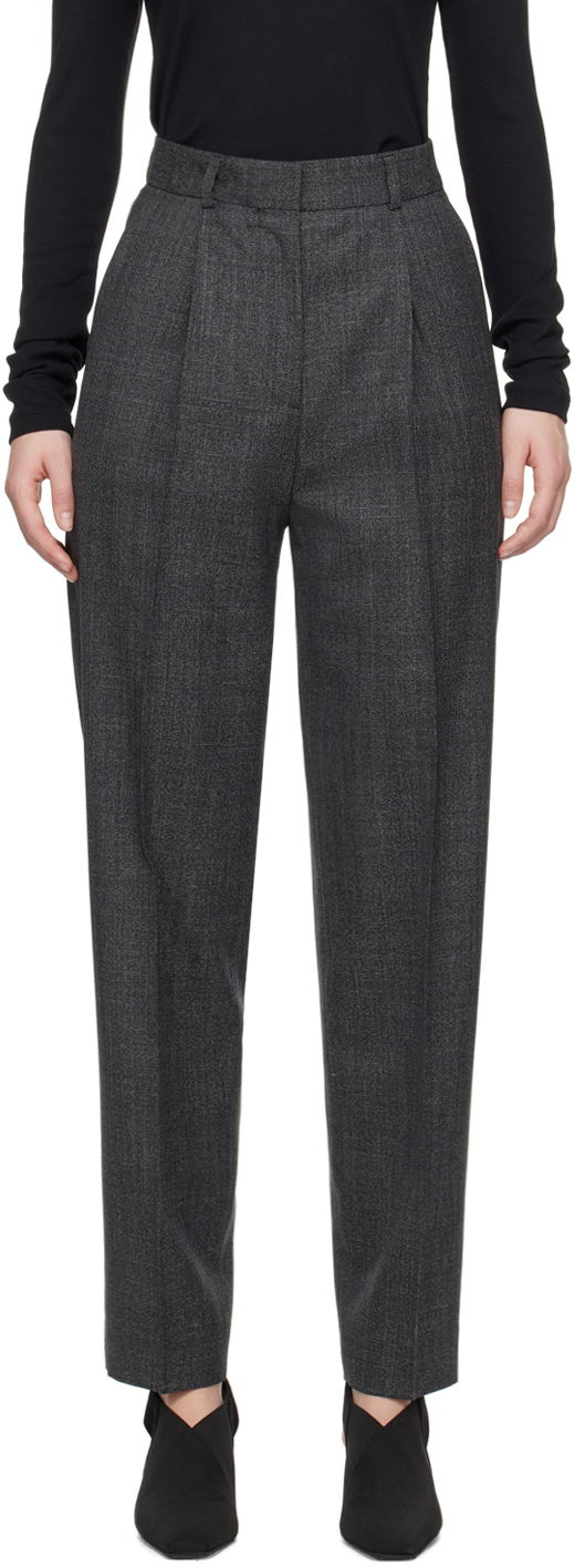 Housut TOTEME TOTEME Single-Pleat Trousers Harmaa | 242-WRB1625-FB0110