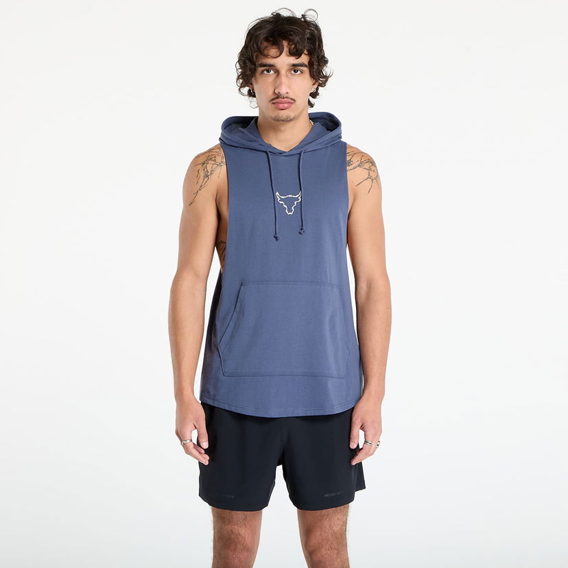 Huppari Under Armour Project Rock Sleeveless Hoodie Sininen | 6005048-044
