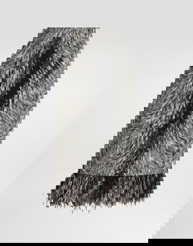 Hame Dolce & Gabbana Calf-length Pencil Skirt With Fur Print And Feathered Detailing Grey Harmaa | F4C1ITFSA71HI3VQ, 0