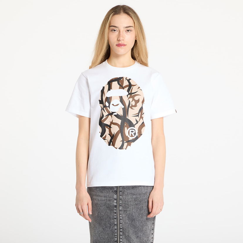 T-paita BAPE A BATHING APE Trial Camo Big Ape Head Tee Valkoinen | 001TEL301034MWHA
