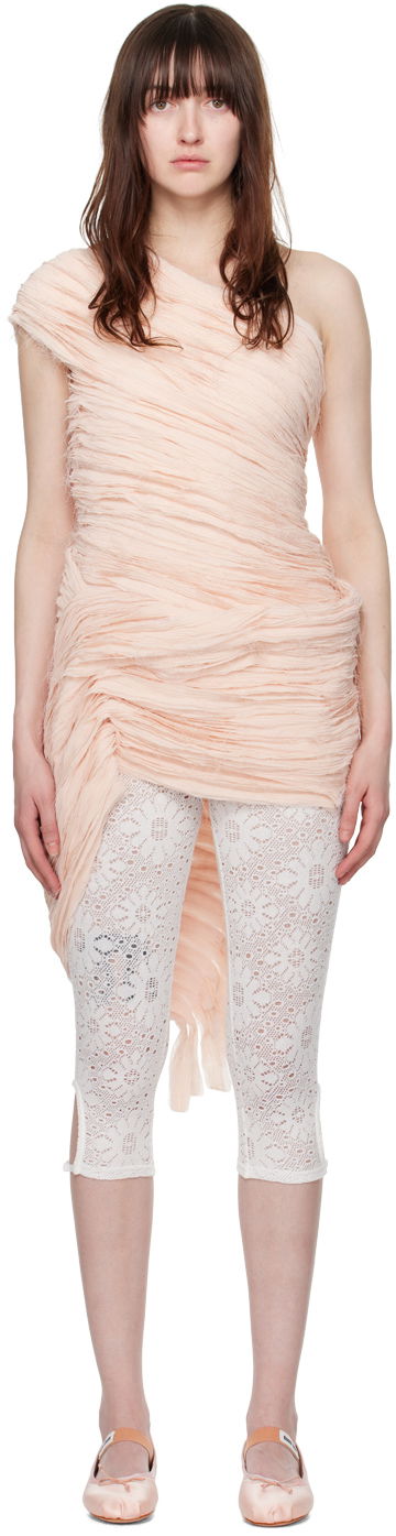 Mekko Collina Strada Collina Strada Whirl Draped Minidress Vaaleanpunainen | XX4008, 0