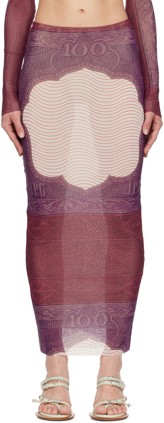 Hame Jean Paul Gaultier Gaultier 'The Cartouche' Maxi Skirt Burgundia | 24/25-F-JU142-T515-300128