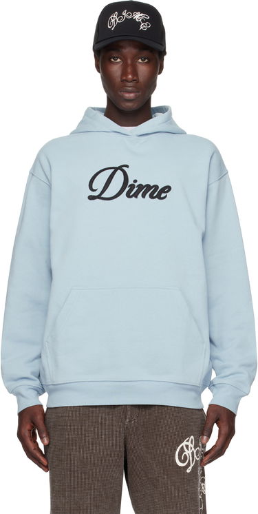 Huppari Dime Dime Cursive Fleece Hoodie Sininen | DIMESU2543BLU, 0