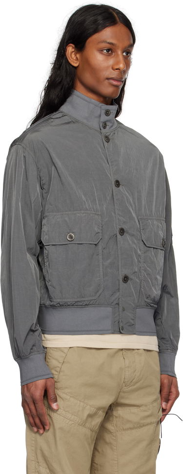 Bomber-takki C.P. Company C.P. Company Chrome-R Full Button Jacket Harmaa | 18CMOW014A-005904G, 1