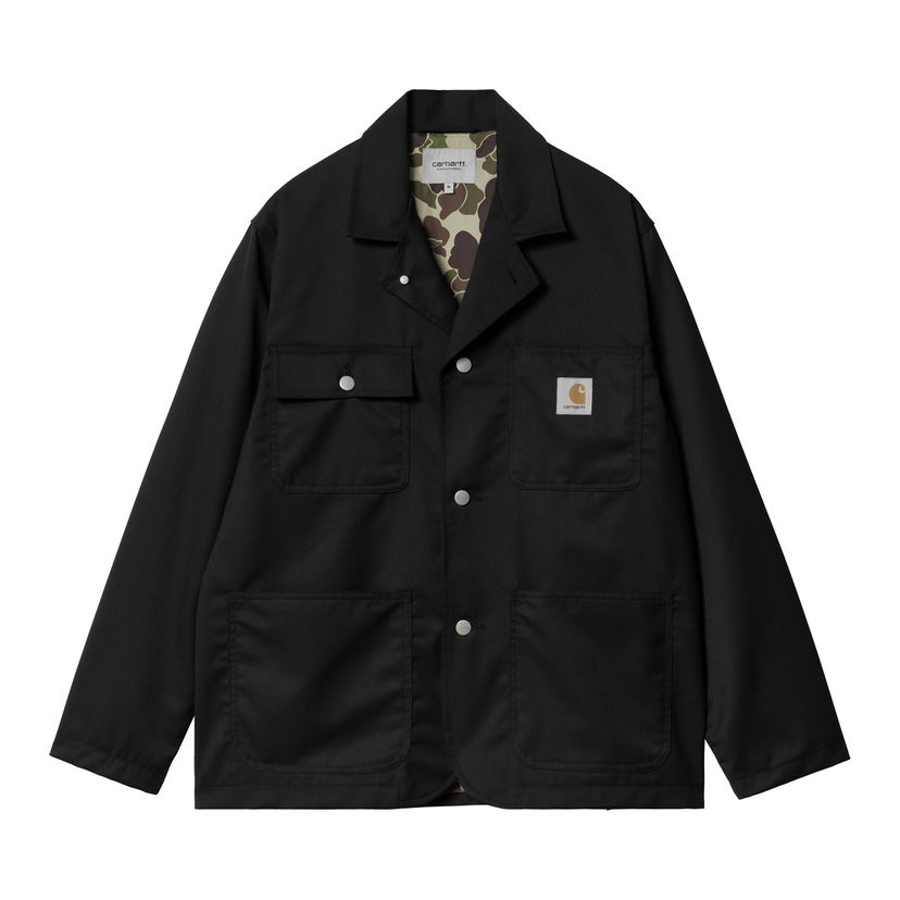 Takit Carhartt WIP Black Canvas Chore Coat Musta | I034437_9