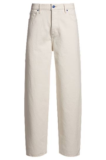 Jeans BOSS Straight-Fit Carpenter Pocket Jeans Valkoinen | 50541154