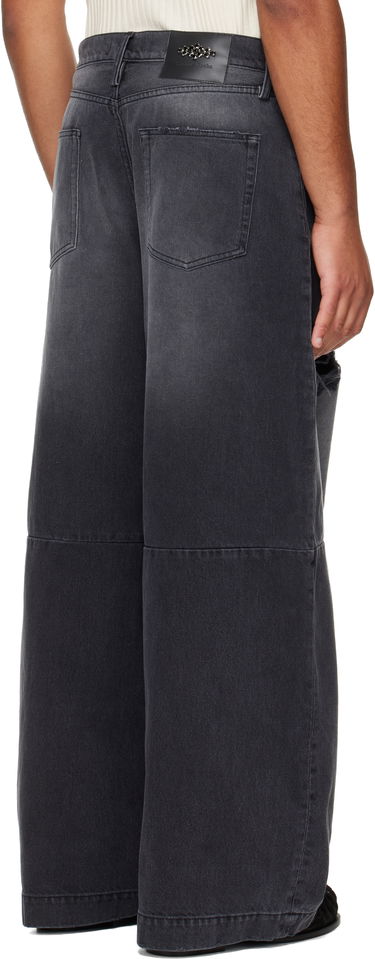 Jeans Simone Rocha Simone Rocha Embellished Wide Leg Puddle Jeans Musta | 4162B 1239D, 2