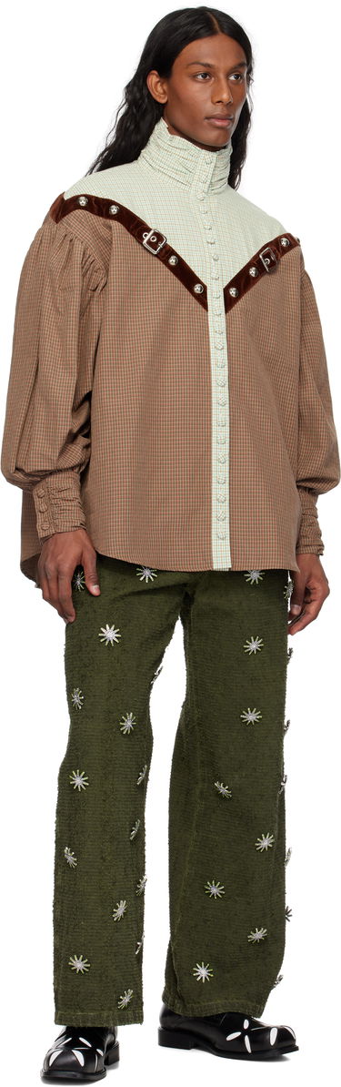 Paita Chopova Lowena Chopova Lowena Atwixt Gingham Buckle Shirt Ruskea | 2283, 3