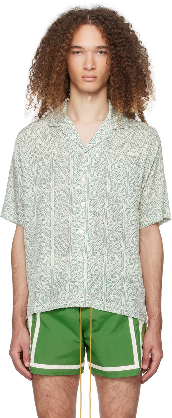 Paita Rhude Cravat Shirt "Off-White & Green" Vihreä | RHPS24SR06174325