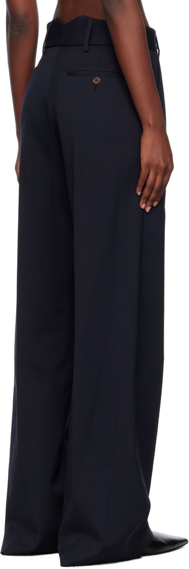 Housut Vivienne Westwood Vivienne Westwood Lauren Wide-Leg Trousers Tummansininen | 1F01000Z-W018V-, 2