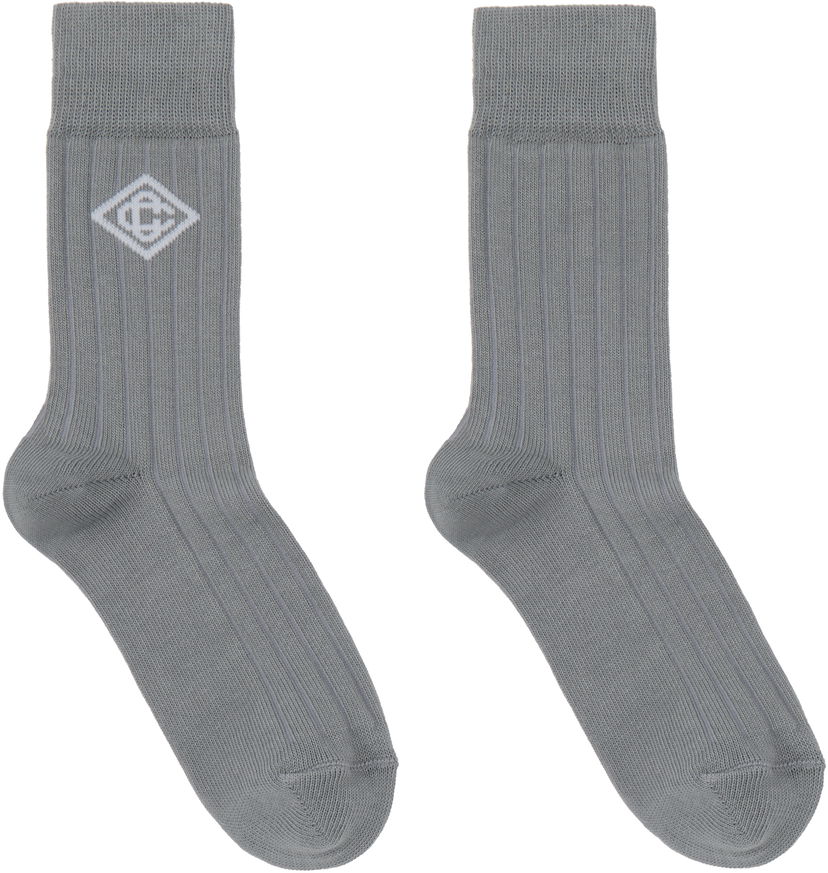 Sukat Casablanca Dress Socks With Logo Harmaa | APS25-ACC-086-02