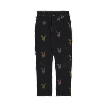 Jeans Pleasures Playboy x Scatter Denim Pants Musta | P22PB033 BLAC, 0