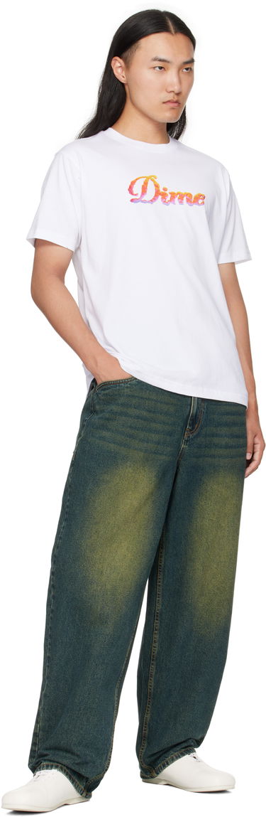 T-paita Dime Cursive Cloud T-Shirt Valkoinen | DIMEFA2564WHT, 3