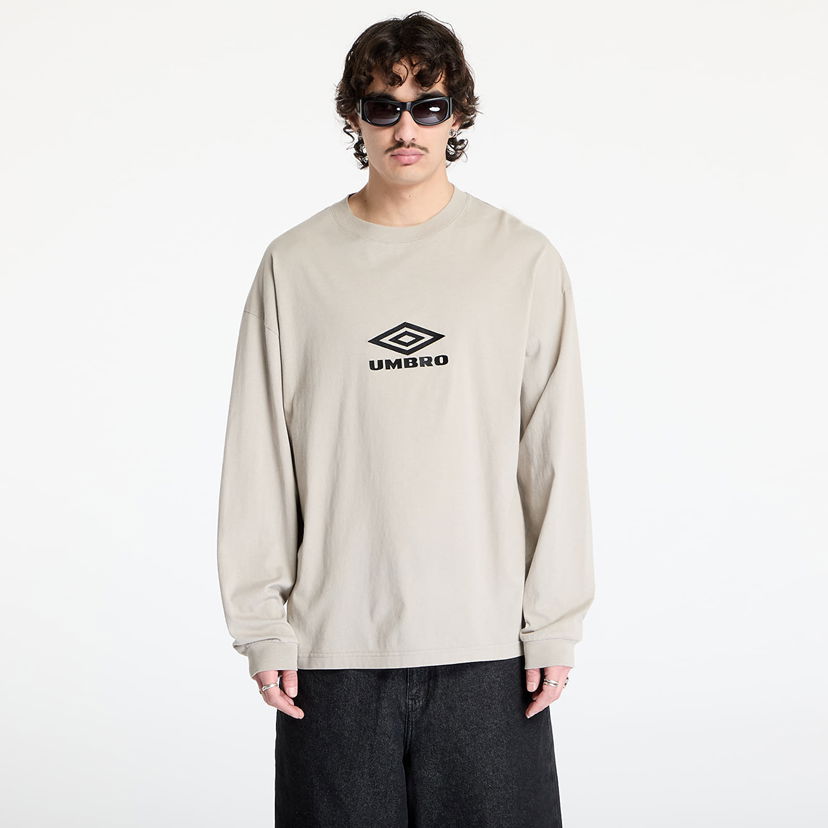 T-paita Umbro Umbro OG Logo Long Sleeve T-Shirt Beige | UBMW0237JY54 BEG0002