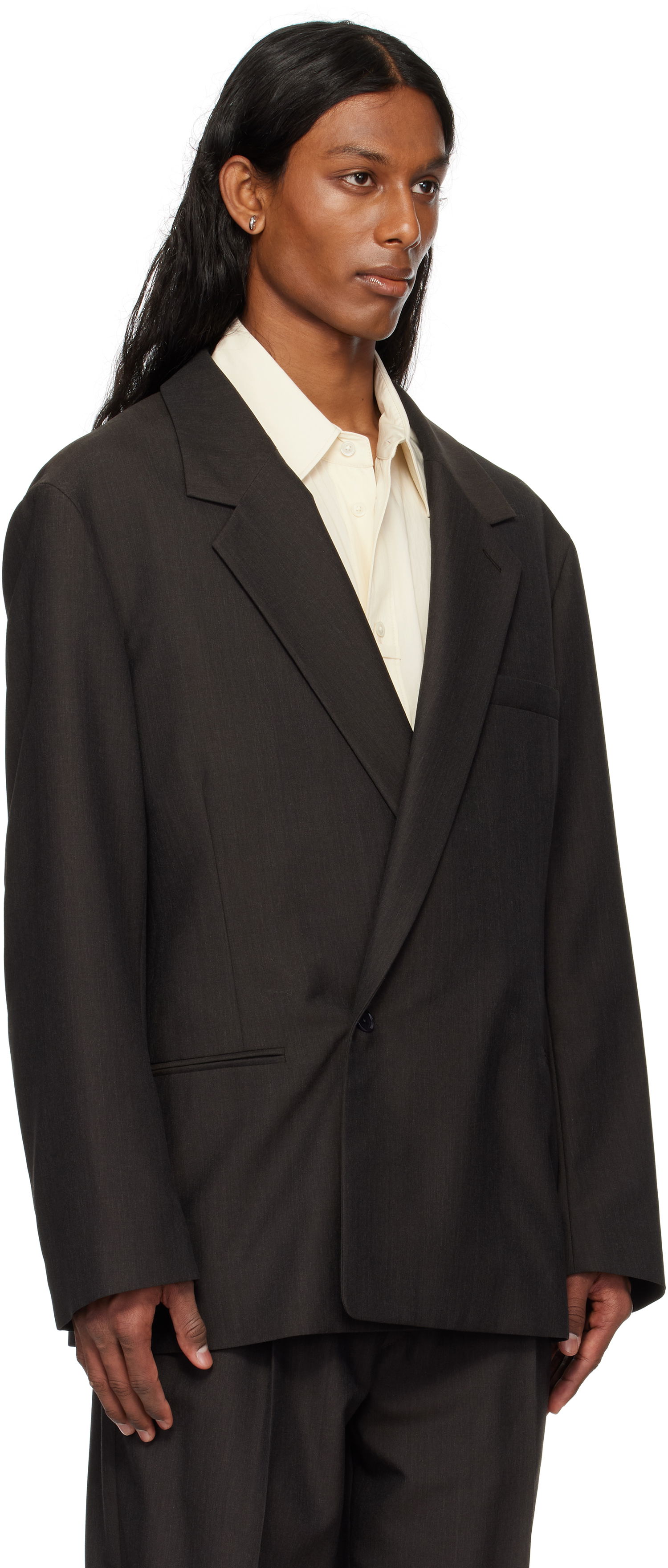 Takki LEMAIRE Lemaire Soft Double Breasted Blazer Musta | JA1063 LF414, 1