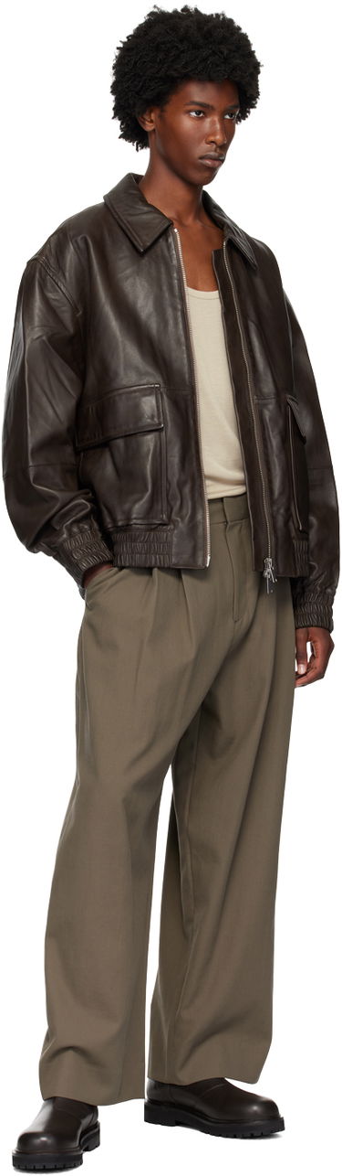 Housut Studio Nicholson Studio Nicholson Line Pleated Trousers Vihreä | LINE SNM - 1185, 3