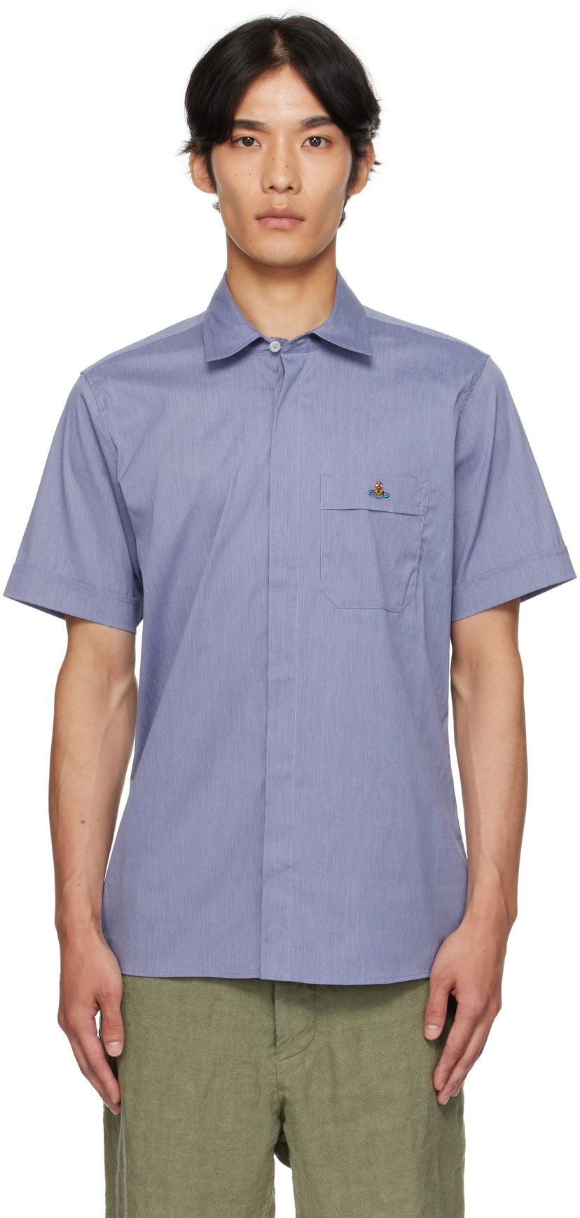 Paita Vivienne Westwood Vivienne Westwood Classic Short Sleeve Shirt Sininen | 24010004-W012Z-