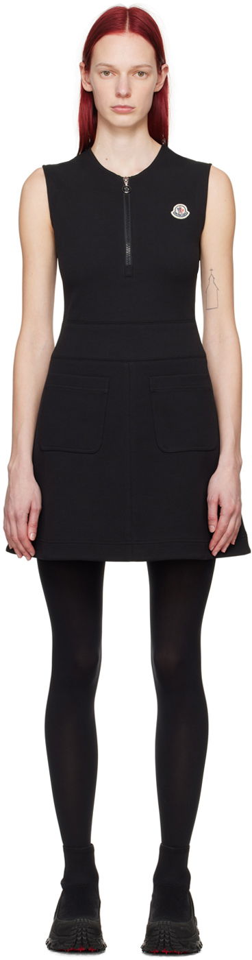 Mekko Moncler Half-Zip Minidress Musta | J10938I0000989A8N