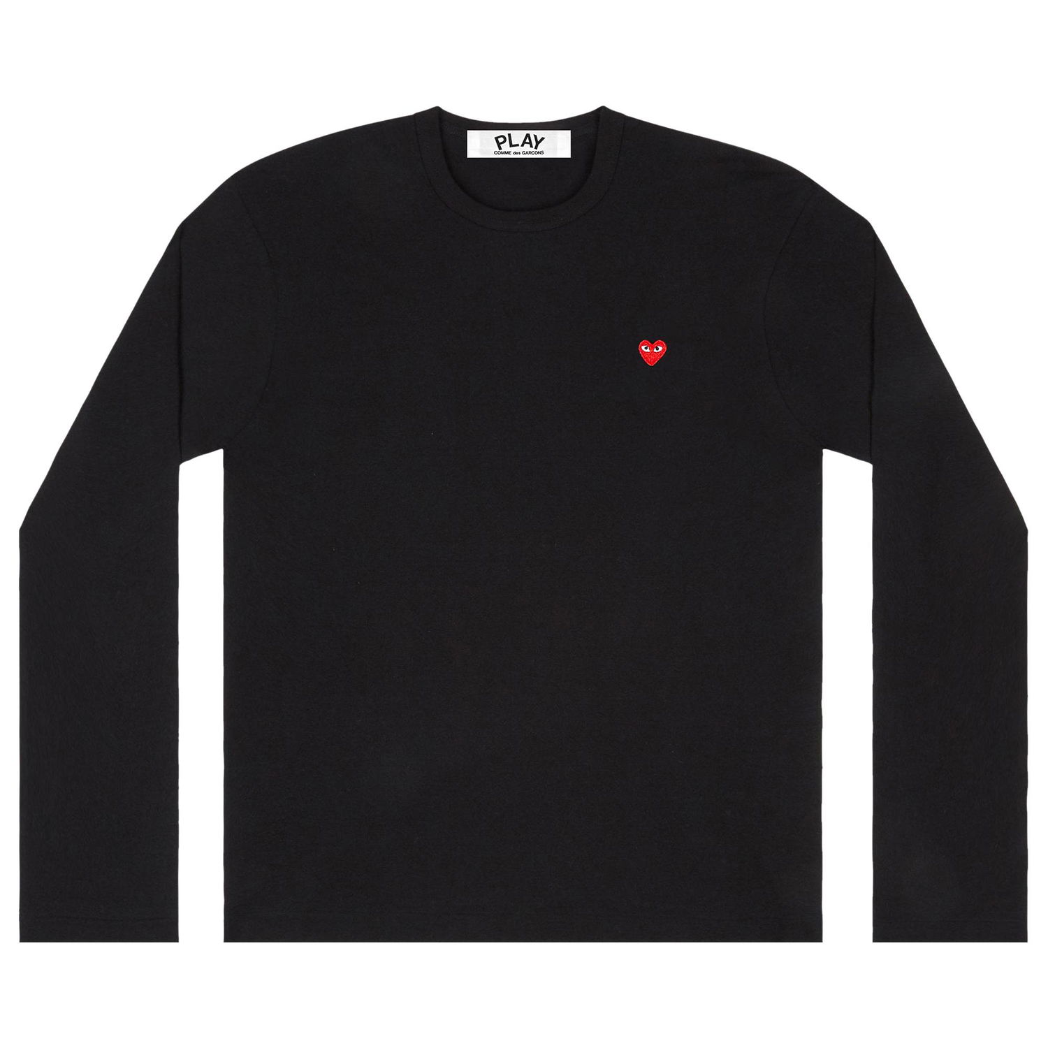 T-paita Comme des Garçons PLAY Mini Heart Long-Sleeve Tee Musta | AZ T307 051 1, 1