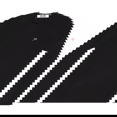 T-paita Comme des Garçons PLAY Mini Heart Long-Sleeve Tee Musta | AZ T307 051 1, 1
