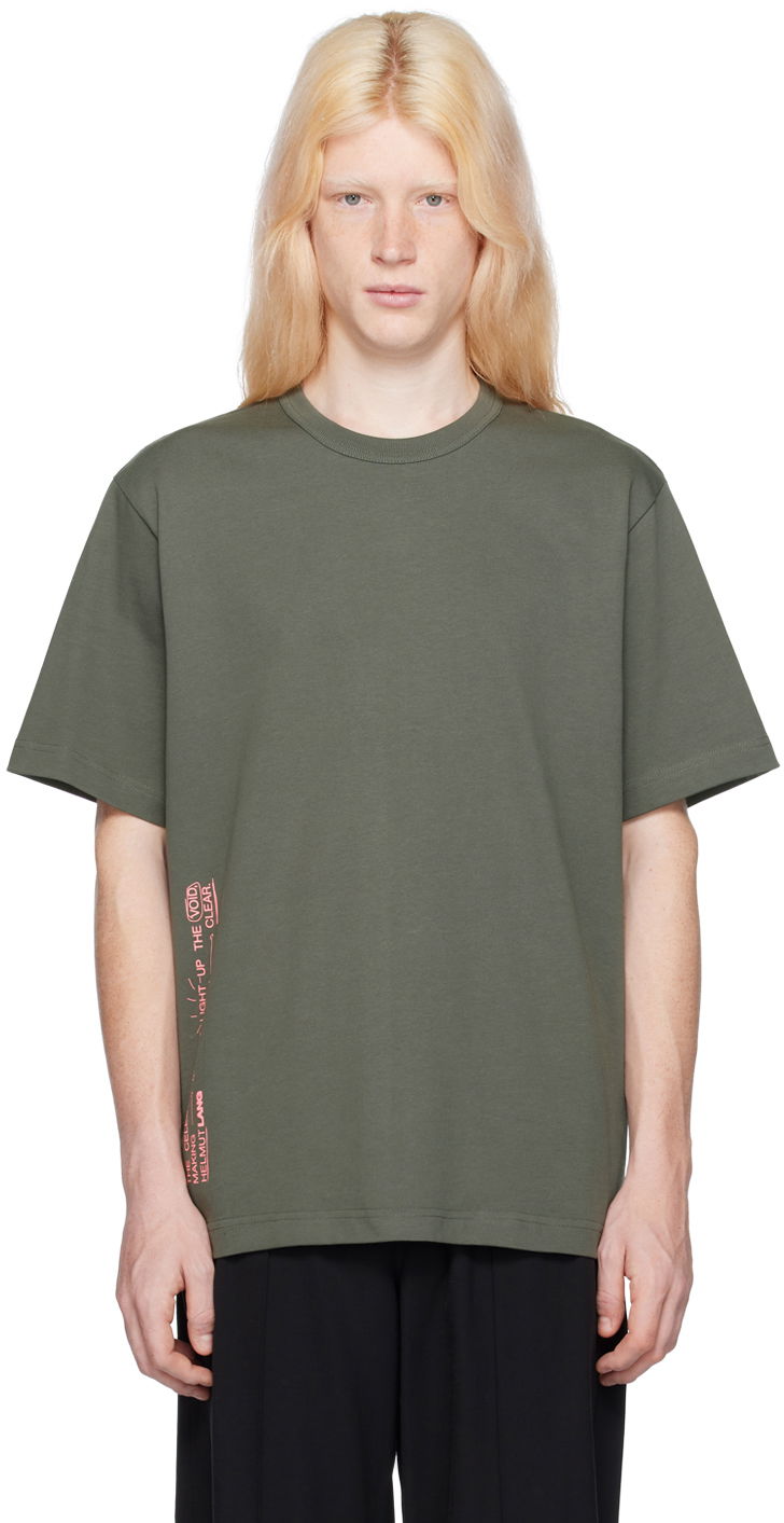 T-paita Helmut Lang Space Graphic T-Shirt Vihreä | N09HM521