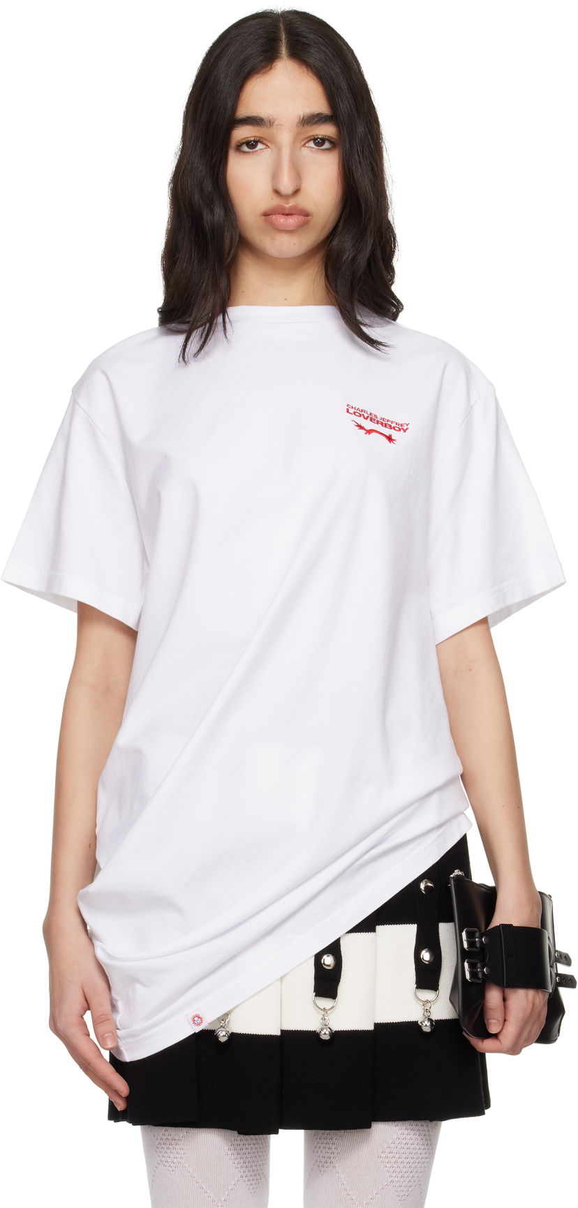 T-paita Charles Jeffrey Loverboy Charles Jeffrey Loverboy Topsy Turvy T-Shirt Valkoinen | 54101302