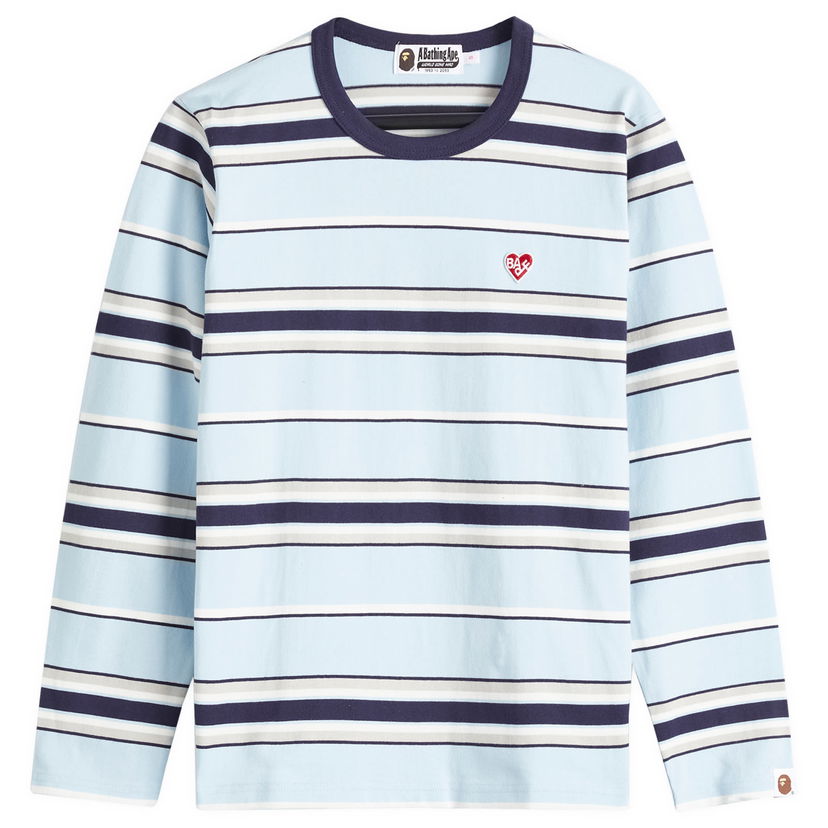 T-paita BAPE One Point Stripe Long Sleeve T-Shirt Sininen | 001LTK802001L-SAX