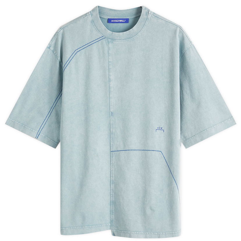 T-paita A-COLD-WALL* A-COLD-WALL* Oblique T-Shirt, Size Large Sininen | ACWMTS208-GRYGRN