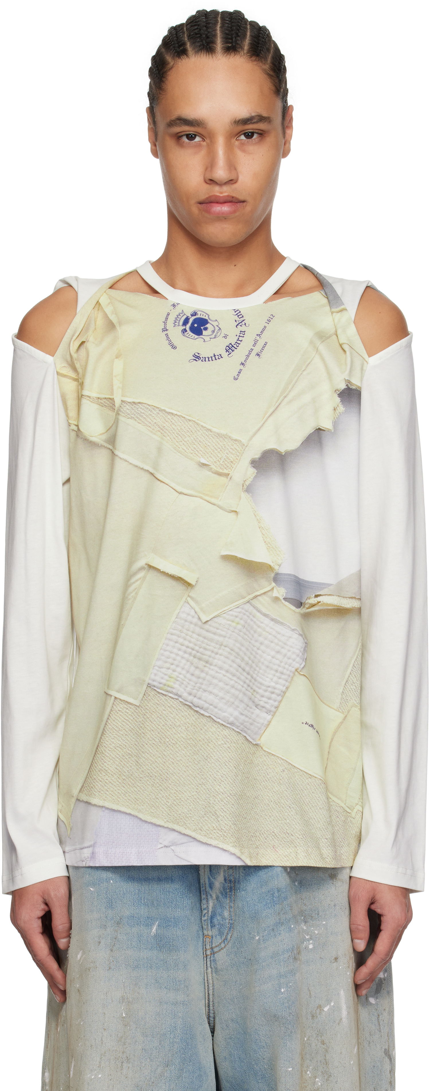 T-paita Perks And Mini Perks and Mini Martine Syms Edition Slash Long Sleeve T-Shirt Valkoinen | 4582, 0